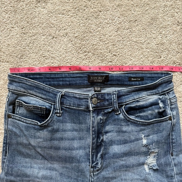 Judy Blue High Rise Distressed Boot Cut Jeans Soze 13/31 - JB83405MD - Picture 4 of 7